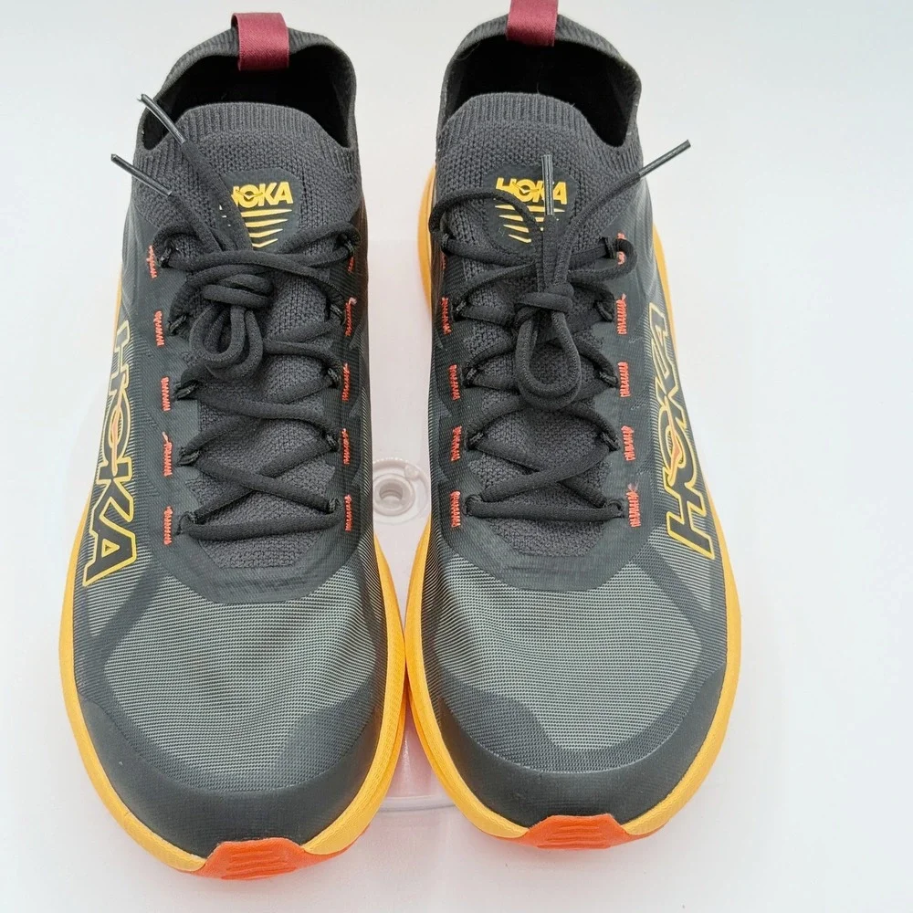 Hoka Zinal 2, Black and Yellow Orange Athletic Shoes